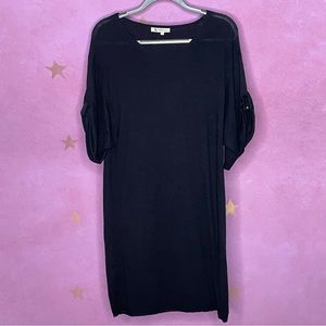 BCBGeneration Black Sweater Knit Dress Sequin Sleeve Women’s Medium